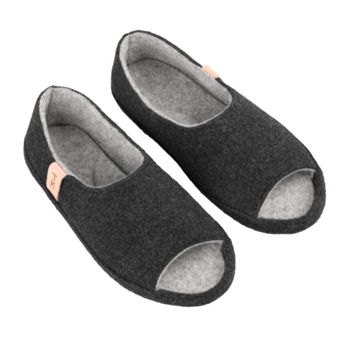Comfortable slippers, Bern dark gray